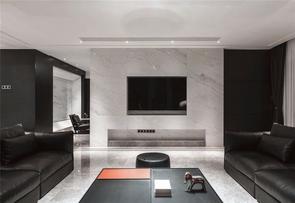 室内装修福心小区230平米复式-现代简约高级灰风格室内设计家装案例