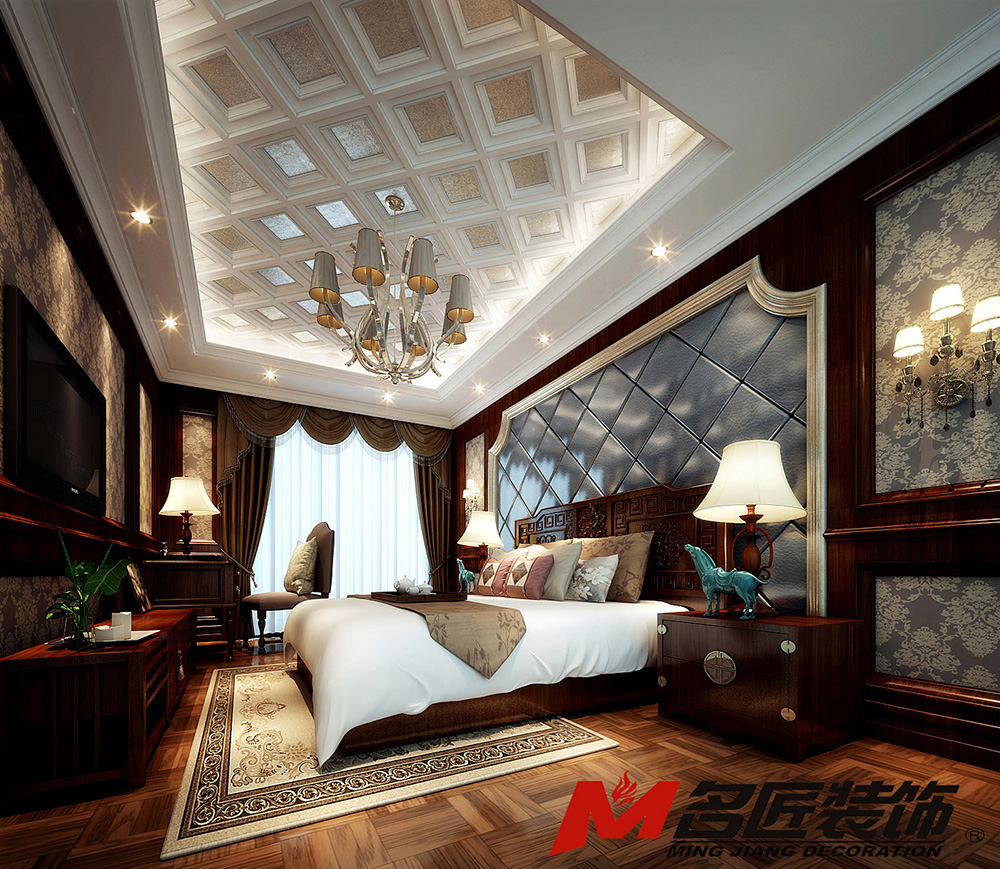 欧式风格别墅18新利登录(中国)有限公司-金地九珑璧别墅277平米-别墅装修设计卧室