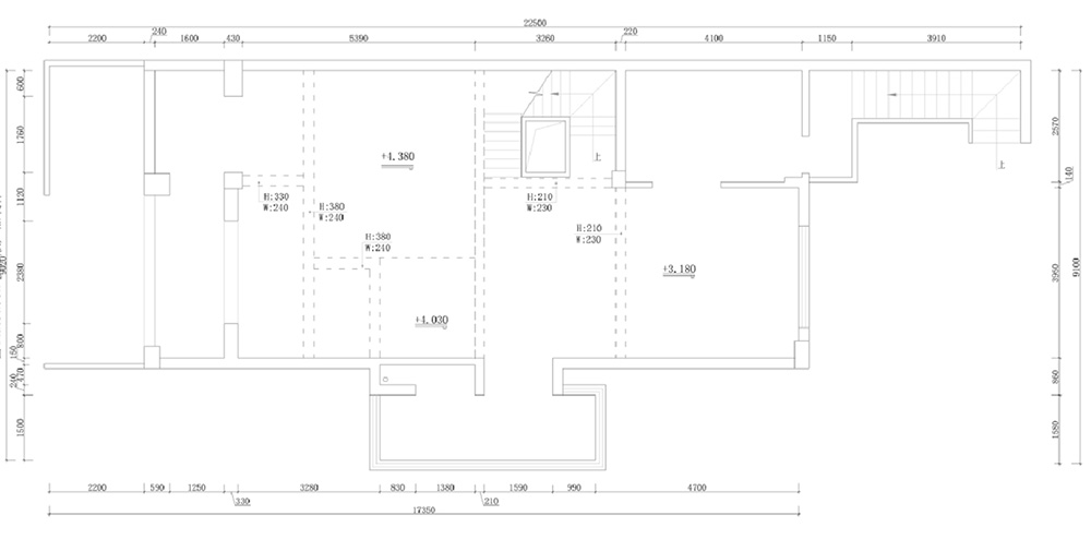 装修案例经典美式风格别墅18新利登录(中国)有限公司-首层平面图