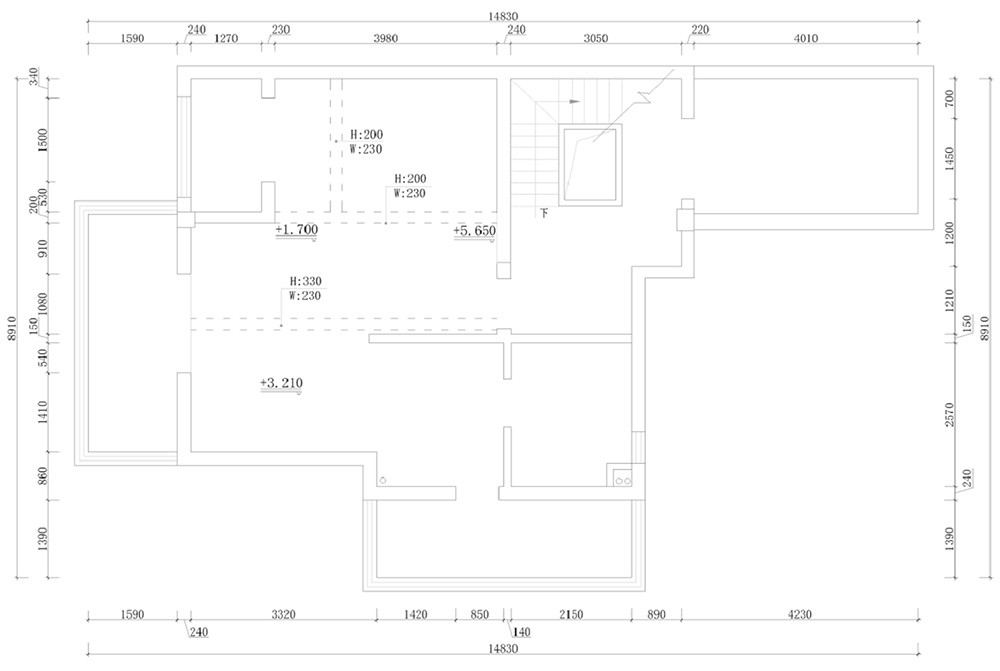 装修案例经典美式风格别墅18新利登录(中国)有限公司-三层平面图
