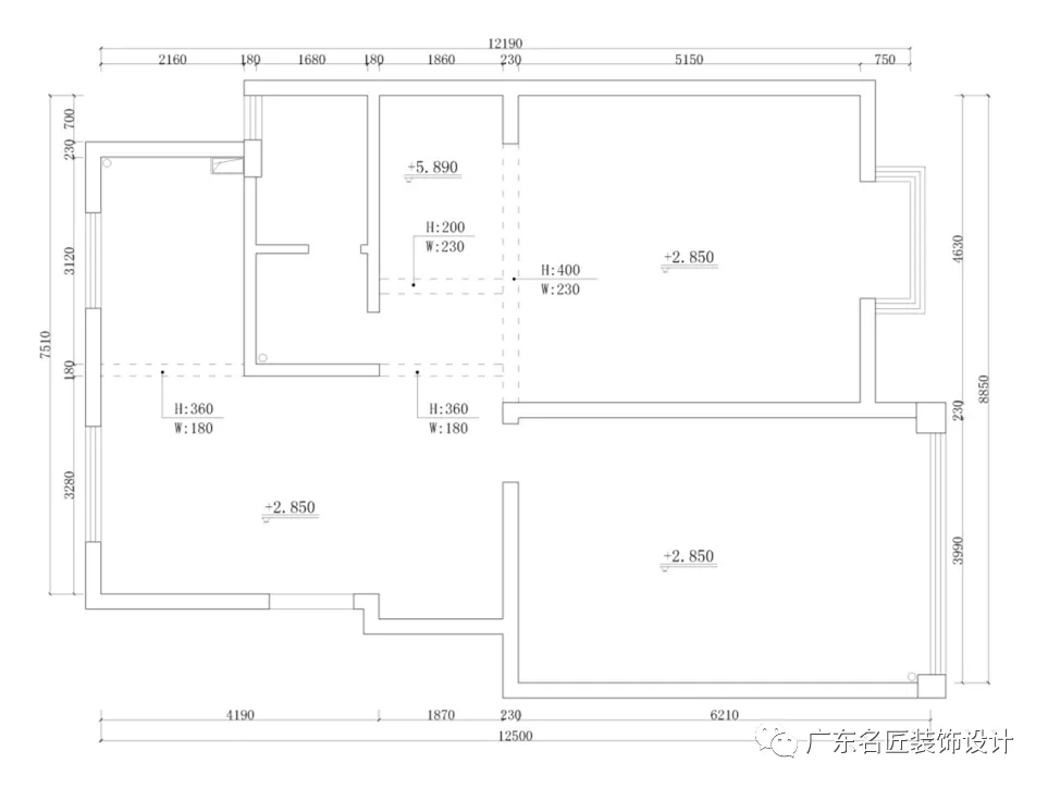 装修案例新中式风格别墅18新利登录(中国)有限公司-首层平面图