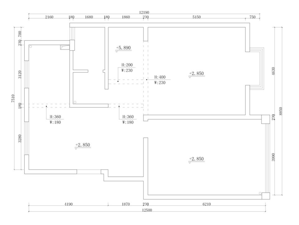 装修案例新中式风格别墅18新利登录(中国)有限公司-二层平面图