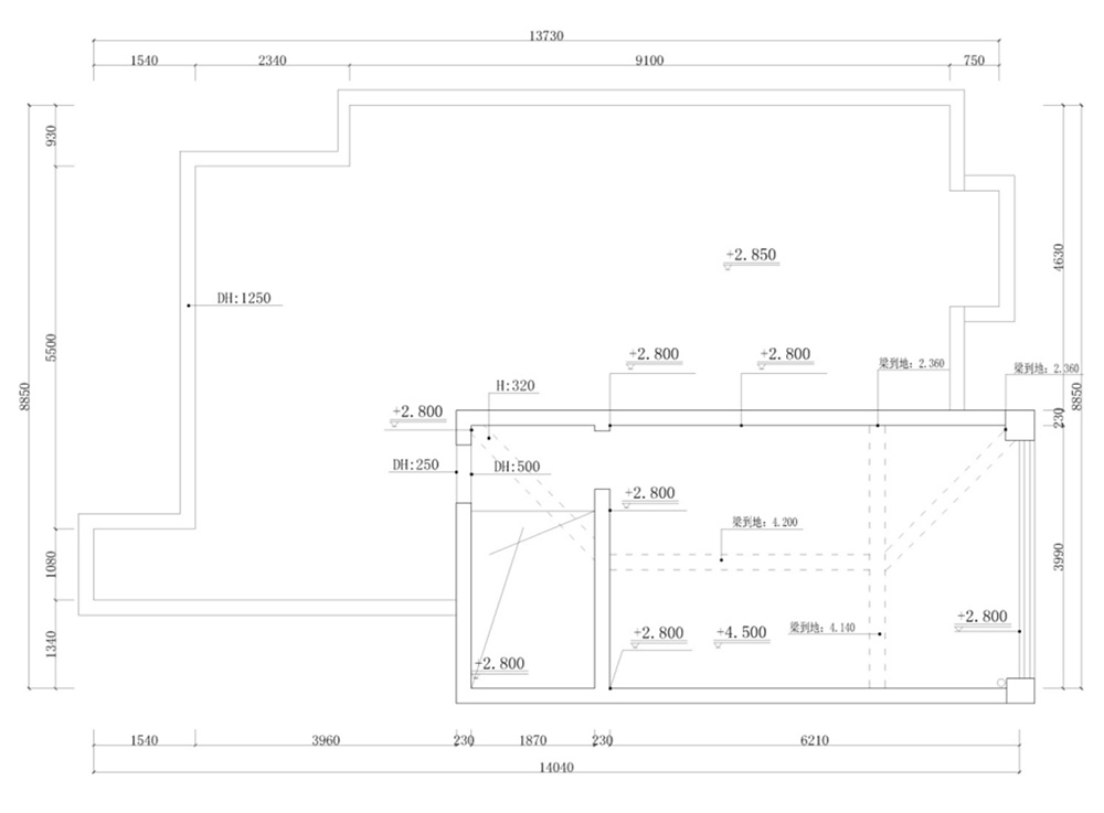 装修案例新中式风格别墅18新利登录(中国)有限公司-庭院平面图