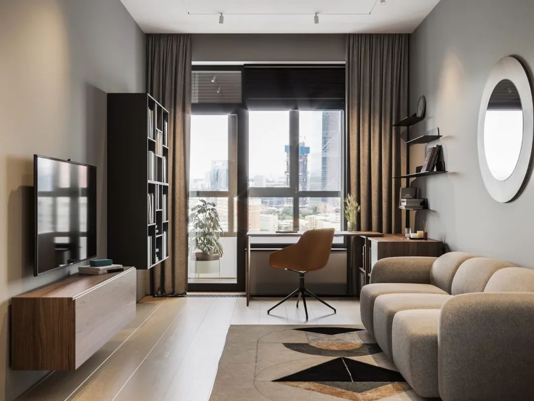 北欧简约素雅风格家装设计室内18新利登录(中国)有限公司-客厅电视背景墙