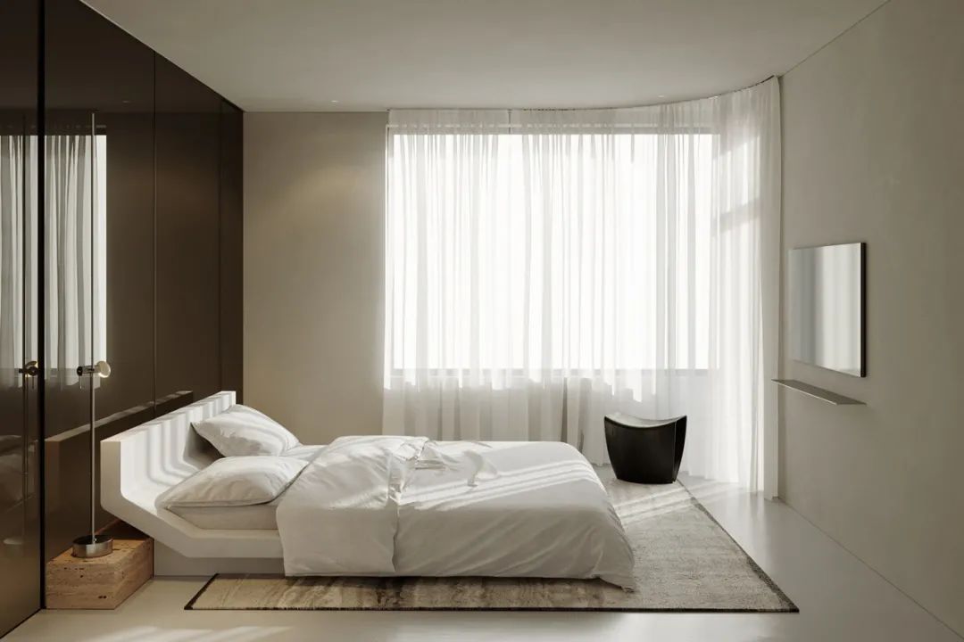 现代极简风格家装设计室内18新利登录(中国)有限公司-卧室