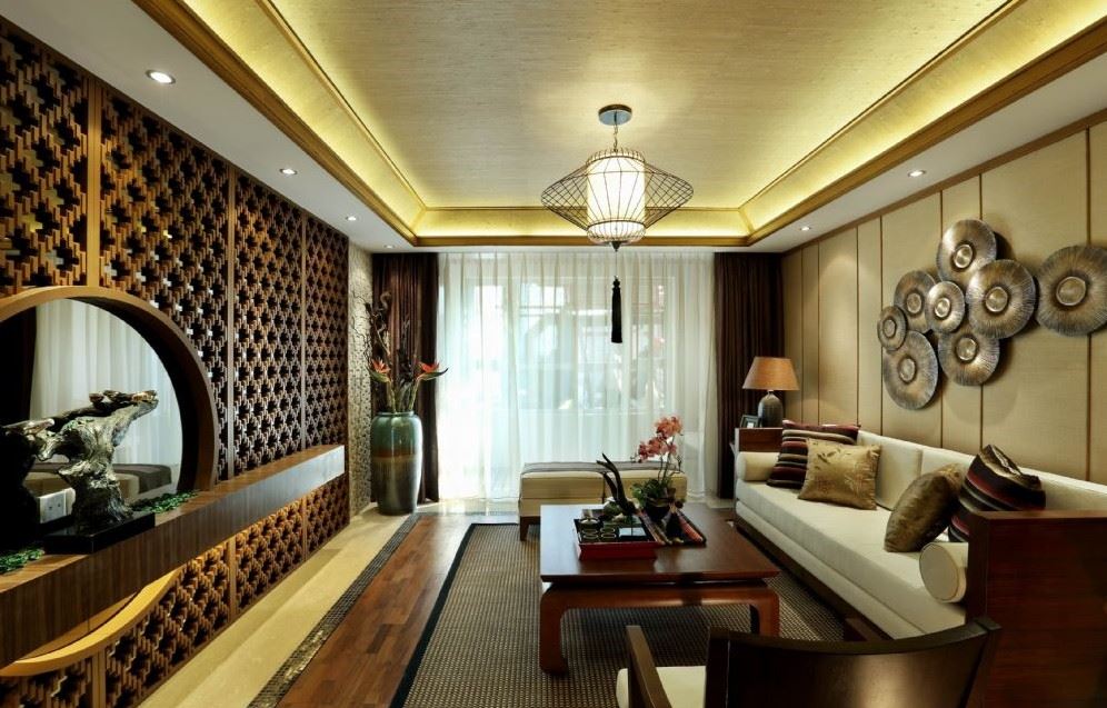 室内装修万利园110平方米三居-东南亚风格室内设计家装案例