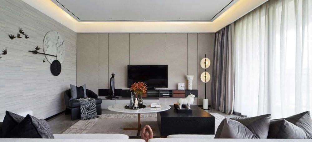 室内装修仁山公园140平米四居-现代简约风格室内设计家装案例