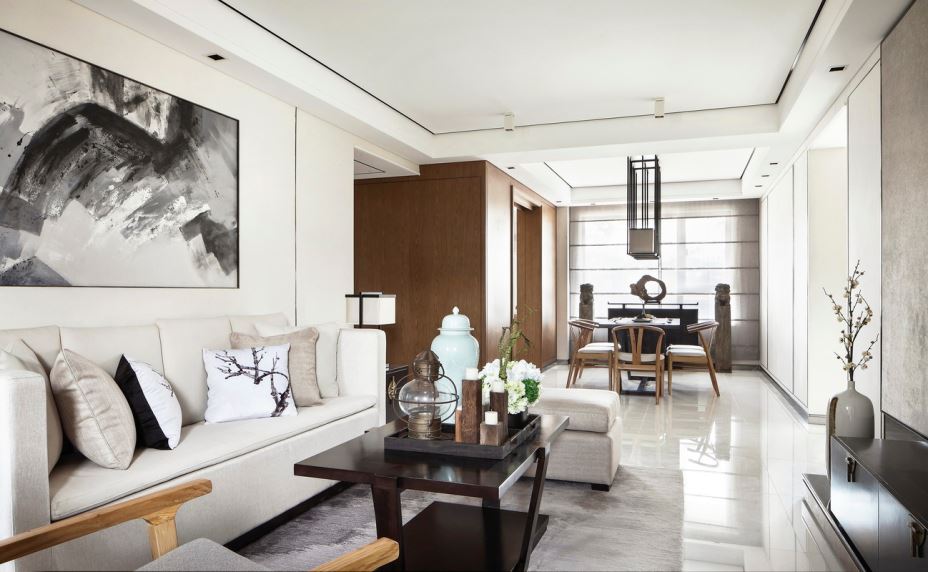 装修设计嘉怡苑130平米三居-新中式风格室内家装案例效果图
