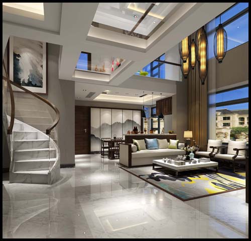 现代前卫风格室内18新利登录(中国)有限公司-金色家园三居123平米-客厅