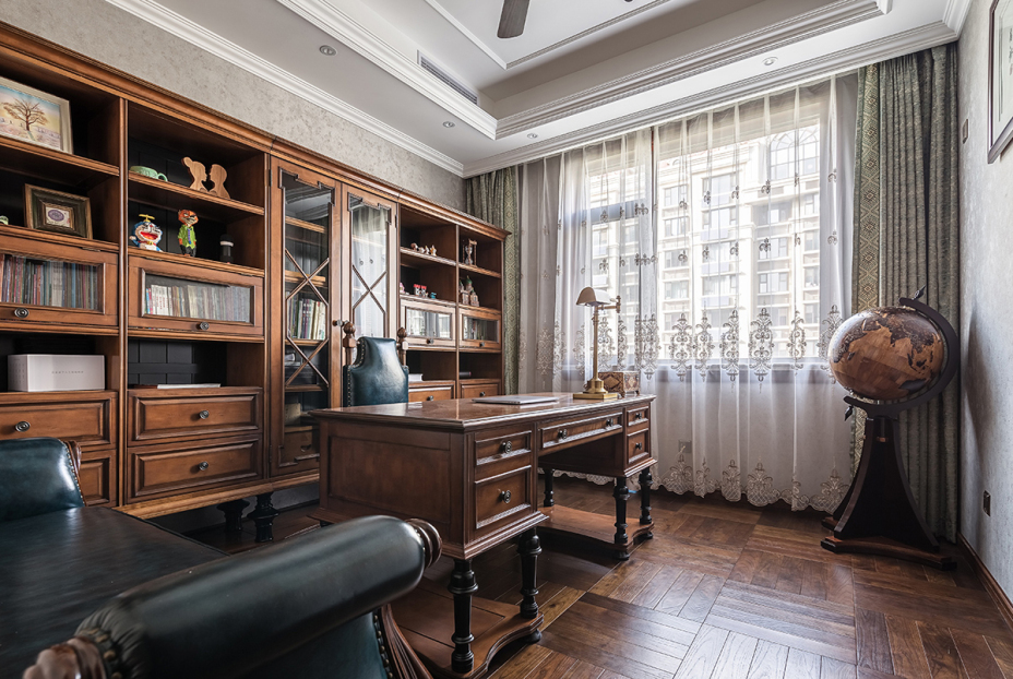 新古典风格家装设计室内18新利登录(中国)有限公司-书房