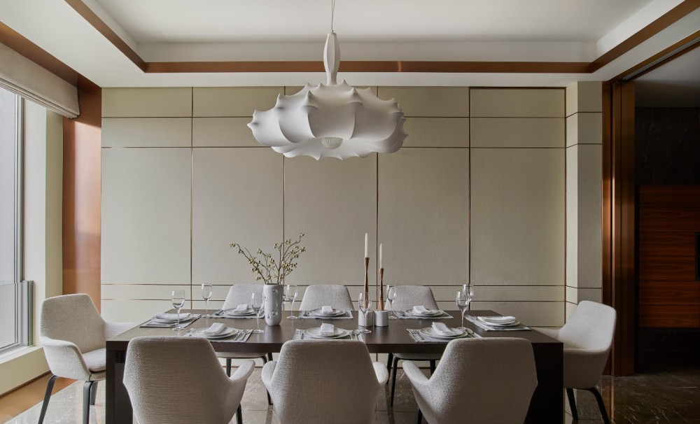 古典轻奢混搭风格室内设计家装案例-餐厅